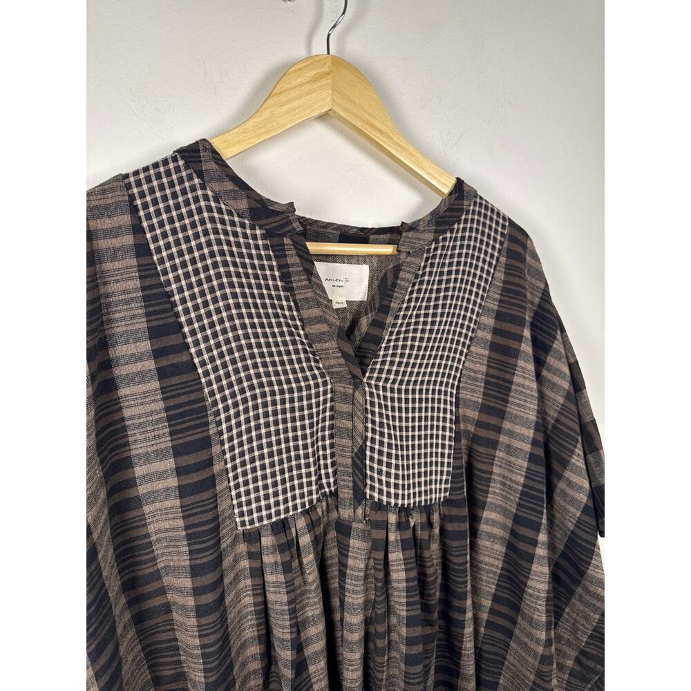 Amente Pullover Cotton Linen Blend Oversized Midi Dress XS/S - Picture 7 of 9
